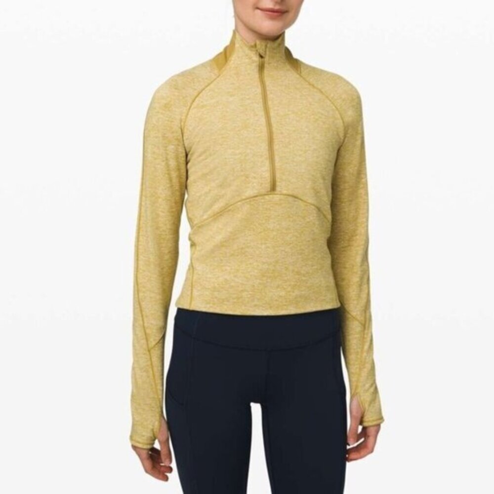 Lululemon Always Alert 1/2 Zip Pullover Sweater Jacket Heathered Grape Leaf